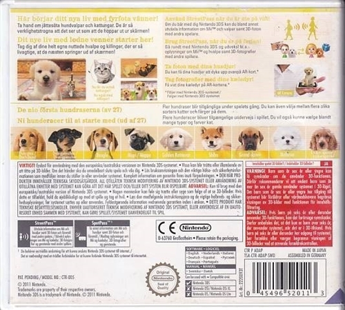 Nintendogs + Cats Golden Retriever and New Friends - Nintendo 3DS Spil - (A Grade) (Genbrug)